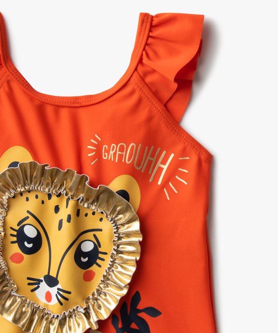Maillot de bain bébé fille une pièce avec motif lion vue2 - GEMO(BEBE DEBT) - GEMO