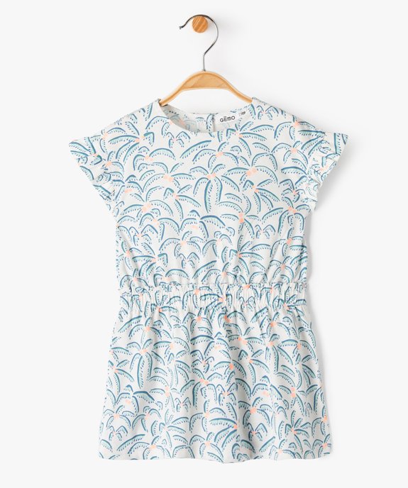 Robe bébé fille effet 2 en 1 avec motifs palmiers vue1 - GEMO(BEBE DEBT) - GEMO
