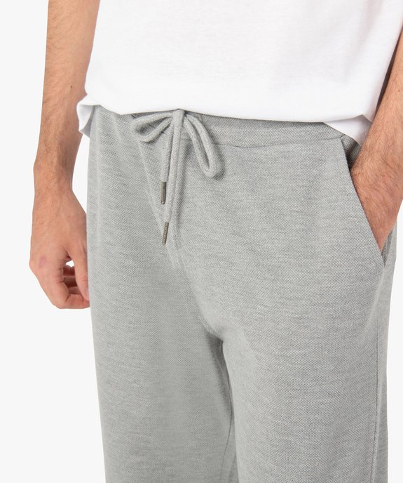 Pantalon homme en maille piquée vue2 - GEMO (HOMME) - GEMO