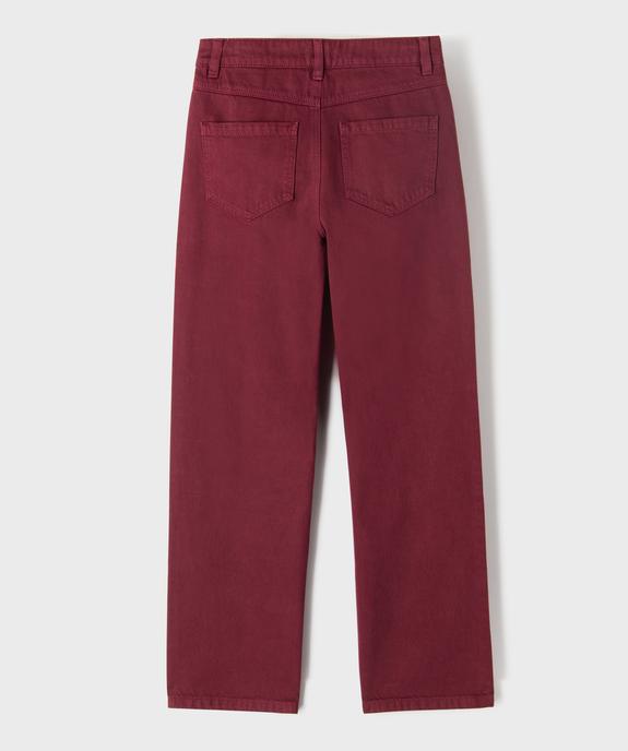 Jean Straight coloré avec taille ajustable fille vue4 - GEMO 4G FILLE - GEMO