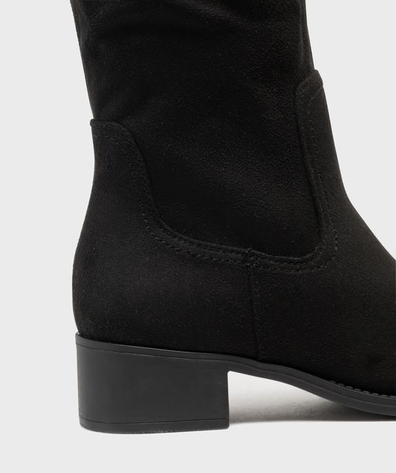 Bottes cavalières en suédine à tige chaussette femme - VALENTINA BALDA Bottes cavalières en suédine à tige chaussette femme vue6 - VALENTINA BALDA - GEMO