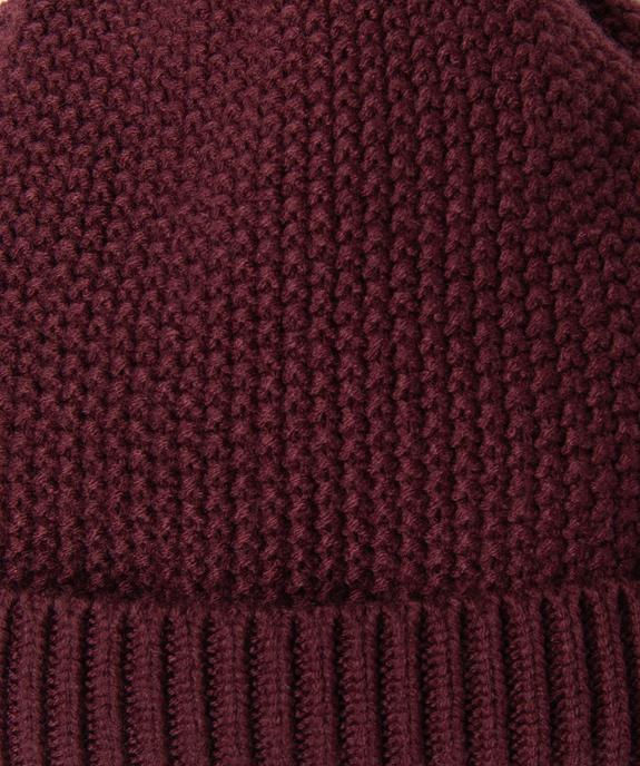 Bonnet en maille fantaisie doublé polaire homme vue3 - GEMO 4G HOMME - GEMO