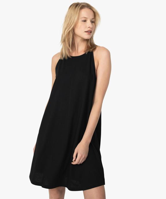 Robe femme forme trapèze à fines bretelles vue2 - GEMO(FEMME PAP) - GEMO