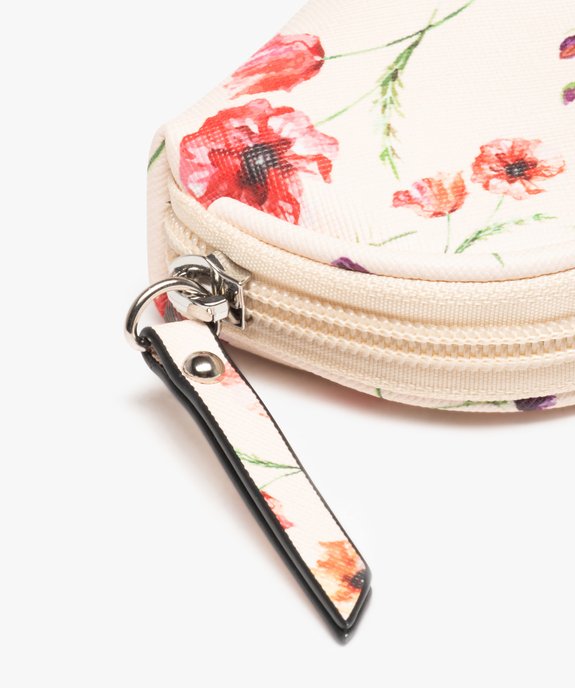 Porte-monnaie femme zippé et fleuri vue2 - GEMO (ACCESS) - GEMO