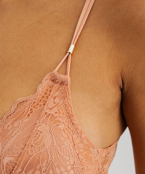 Soutien-gorge triangle en dentelle avec mousses amovibles vue4 - GEMO(HOMWR FEM) - GEMO