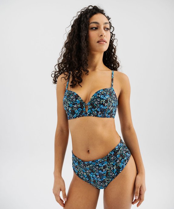 Bas de maillot de bain à taille haute imprimé femme vue5 - GEMO (PLAGE) - GEMO