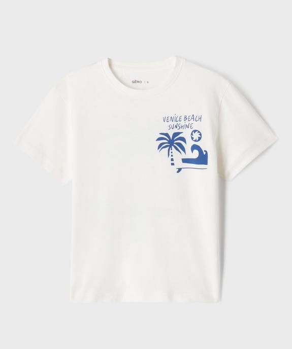 Tee-shirt manches courtes motif streetwear garçon vue1 - GEMO (ENFANT) - GEMO