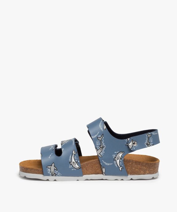 Sandales garçon à brides scratch imprimées vue3 - GEMO (ENFANT) - GEMO