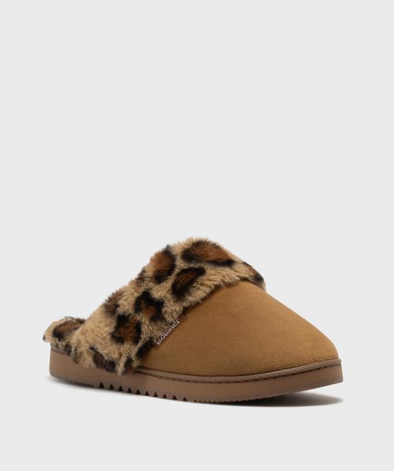Chaussons mule avec fourrure imitation femme - Isotoner vue2 - ISOTONER - GEMO