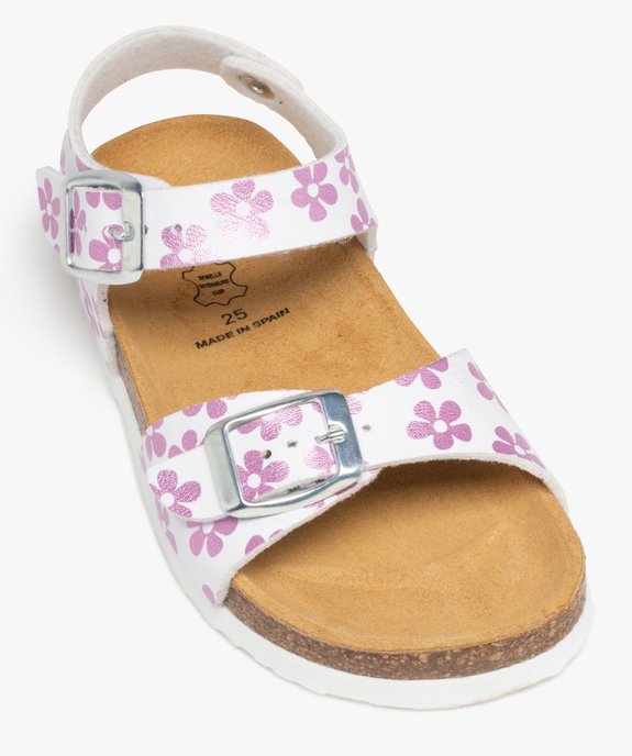 Sandales fille à brides à boucle fantaisie et semelle liège vue5 - GEMO 4G FILLE - GEMO