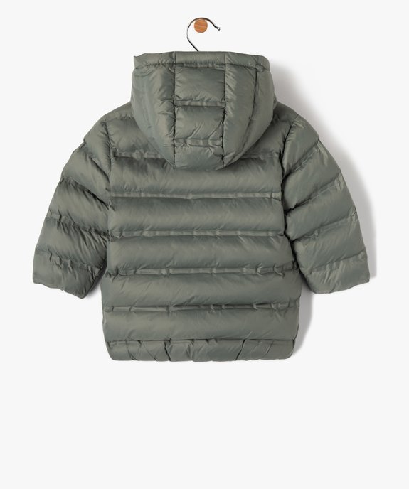 Blouson bébé garçon à capuche matelassage épais vue4 - GEMO 4G BEBE - GEMO