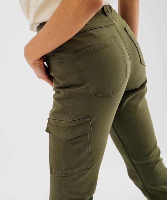 Jean cargo slim en denim stretch à taille normale femme vue2 - GEMO 4G FEMME - GEMO