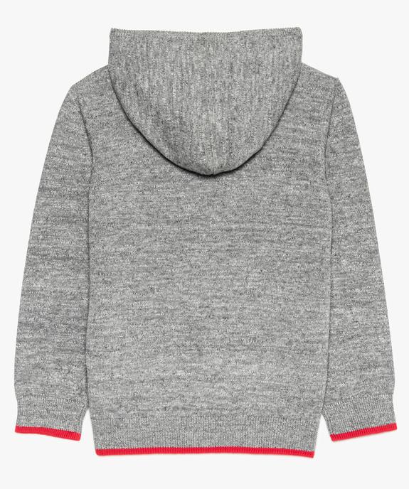Pull garçon bicolore avec capuche vue2 - GEMO (ENFANT) - GEMO