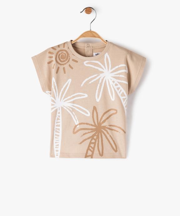 Tee-shirt bébé garçon coupe oversize à manches ultra courtes vue1 - GEMO(BEBE DEBT) - GEMO