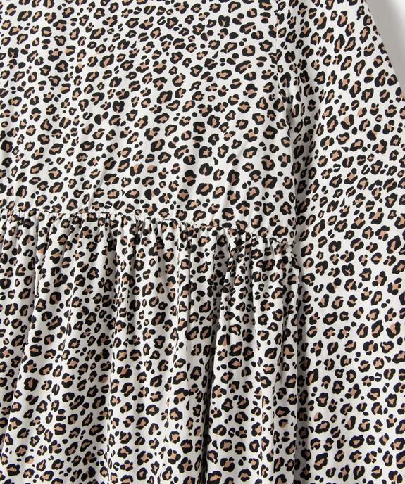 Robe à manches longues imprimée fille vue3 - GEMO (ENFANT) - GEMO