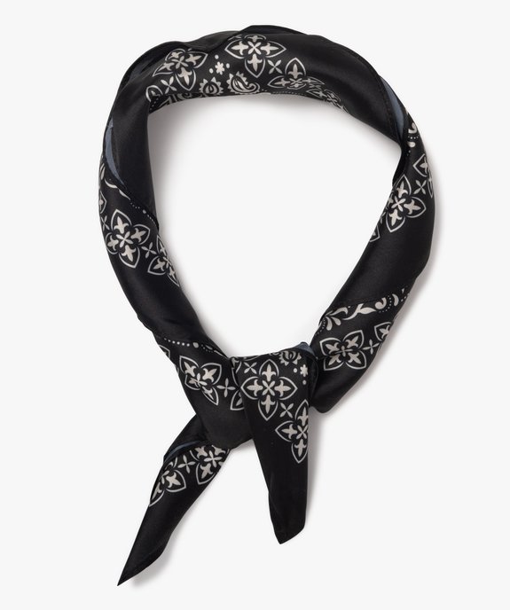 Foulard carré imprimé en matière satinée femme vue3 - GEMO (ACCESS) - GEMO
