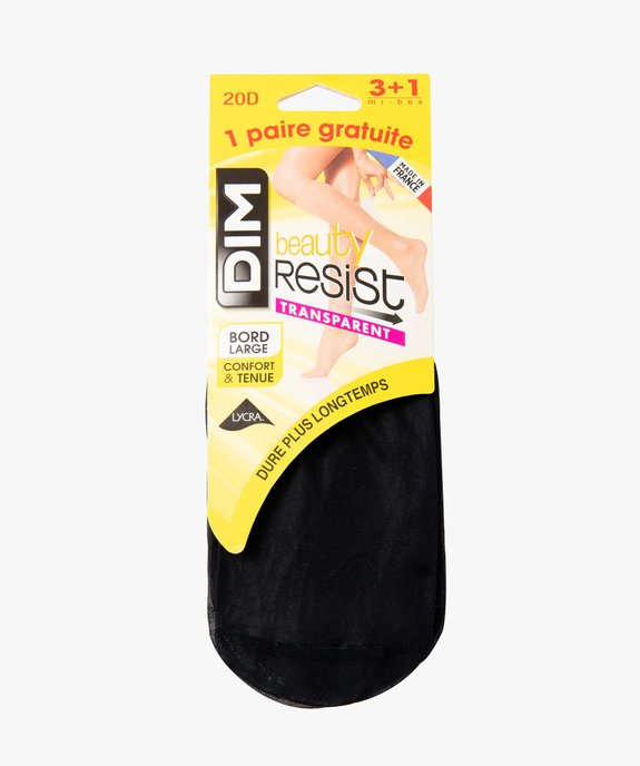 Mi-bas femme transparents (lot de 4) - Dim Beauty Resist vue4 - DIM - GEMO