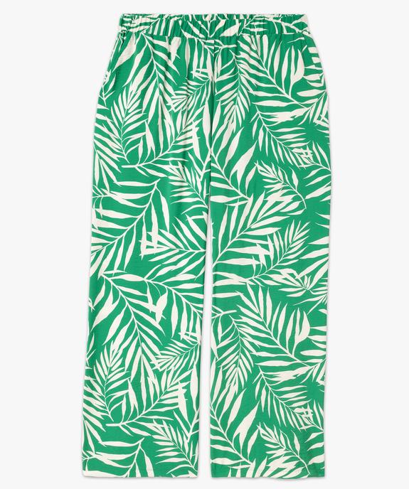 Pantalon large et fluide imprimé feuillage femme grande taille vue4 - GEMO (G TAILLE) - GEMO