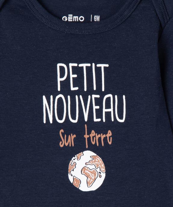 Body bébé à manches longues à motifs marins (lot de 3) vue4 - GEMO 4G BEBE - GEMO