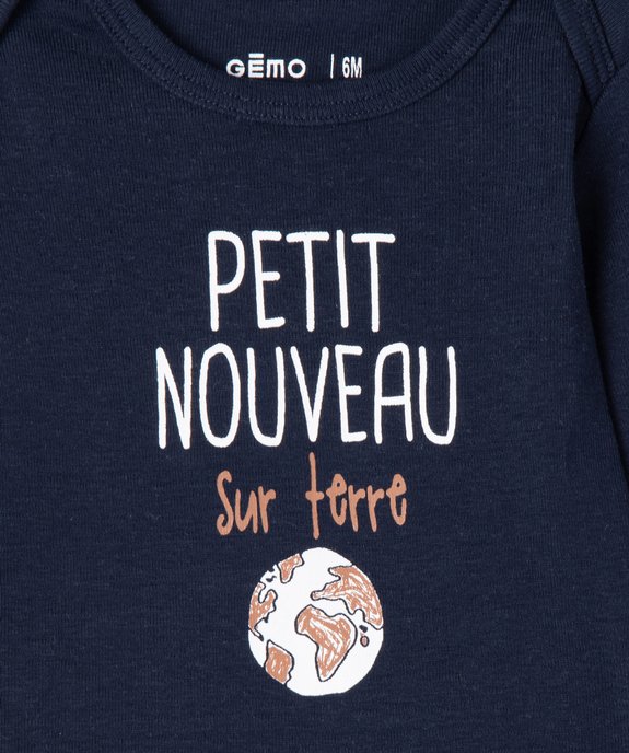 Body bébé à manches longues à motifs marins (lot de 3) vue4 - GEMO 4G BEBE - GEMO