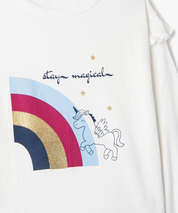 Pyjama fille à paillettes imprimé licorne vue2 - GEMO (ENFANT) - GEMO