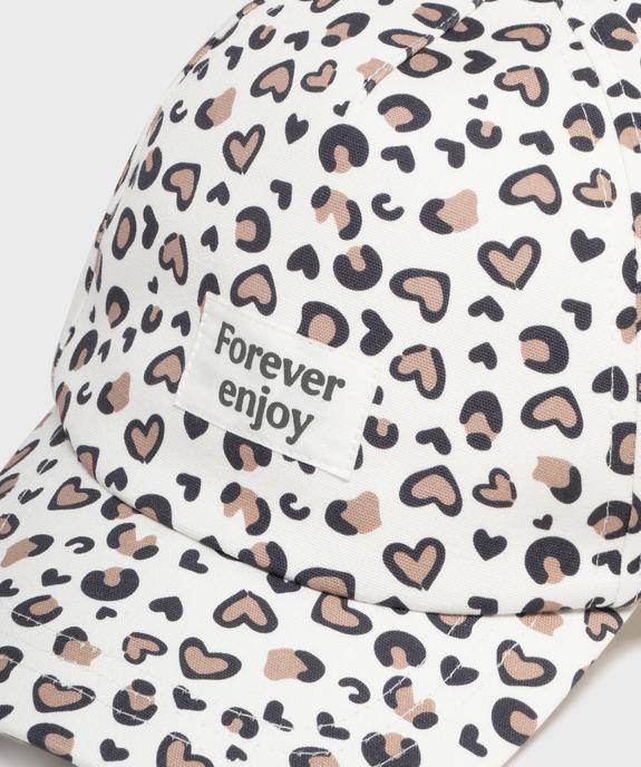 tte à motif léopard fille vue3 - GEMO 4G FILLE - GEMO