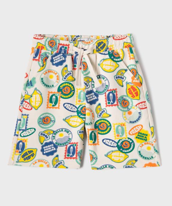 Bermuda à motifs imprimés vue1 - GEMO 4G GARCON - GEMO