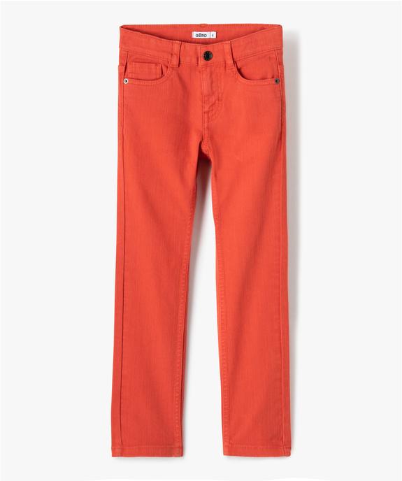 Pantalon garçon uni coupe Slim extensible  vue2 - GEMO 4G GARCON - GEMO
