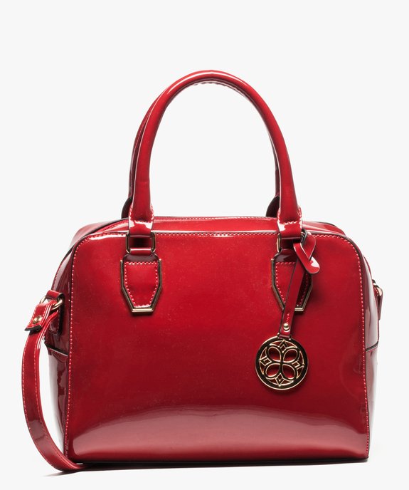 Sac à main femme vernis avec détails dorés vue1 - GEMO (ACCESS) - GEMO