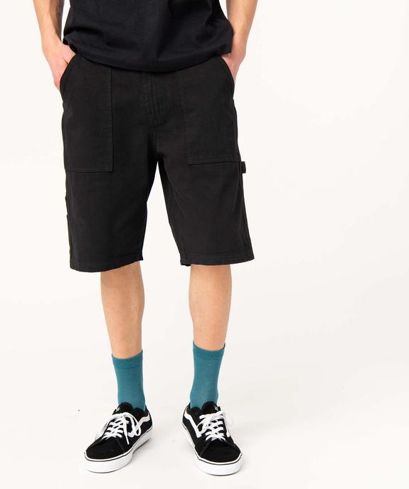 Bermuda homme style charpentier à grandes poches plaquées vue1 - GEMO (HOMME) - GEMO