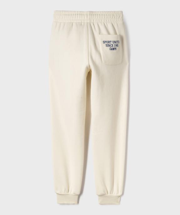 Pantalon de jogging en molleton épais à taille élastiquée garçon - Camps United vue4 - CAMPS - GEMO