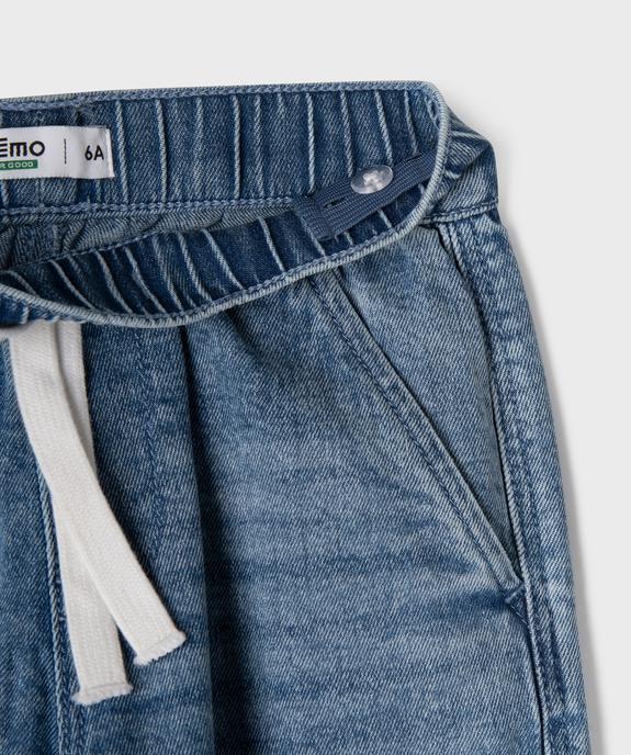 Jean jogger à coupe regular garçon vue2 - GEMO (ENFANT) - GEMO
