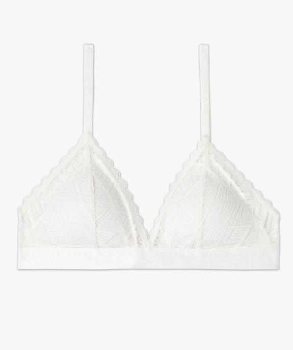 Soutien-gorge triangle en dentelle avec mousses amovibles vue7 - GEMO(HOMWR FEM) - GEMO