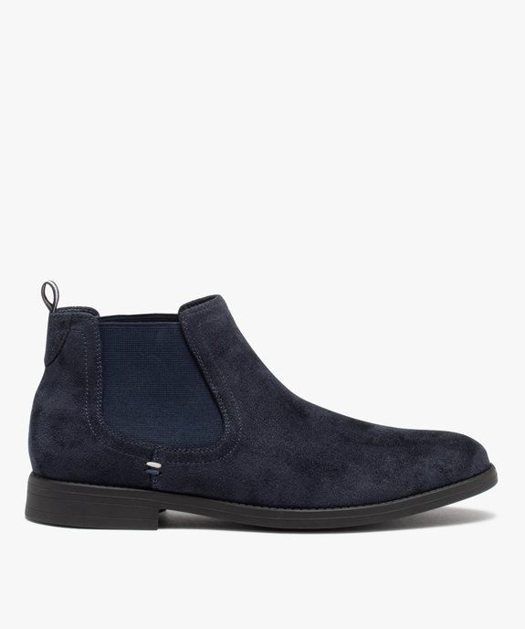 Boots Chelsea en suédine élégantes homme  vue2 - GEMO(URBAIN) - GEMO
