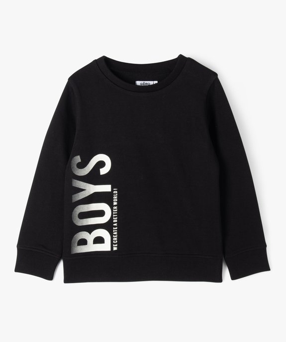 Sweat à col rond avec intérieur molletonné garçon vue1 - GEMO (ENFANT) - GEMO