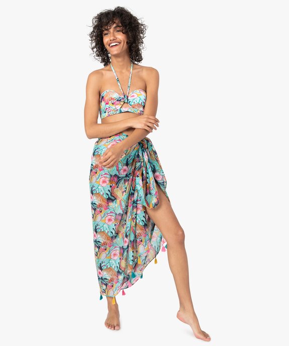 Paréo femme à motifs exotiques vue5 - GEMO (ACCESS) - GEMO