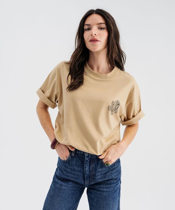 Haut de pyjama avec motif poitrine et dos mixte vue5 - GEMO 4G FEMME - GEMO