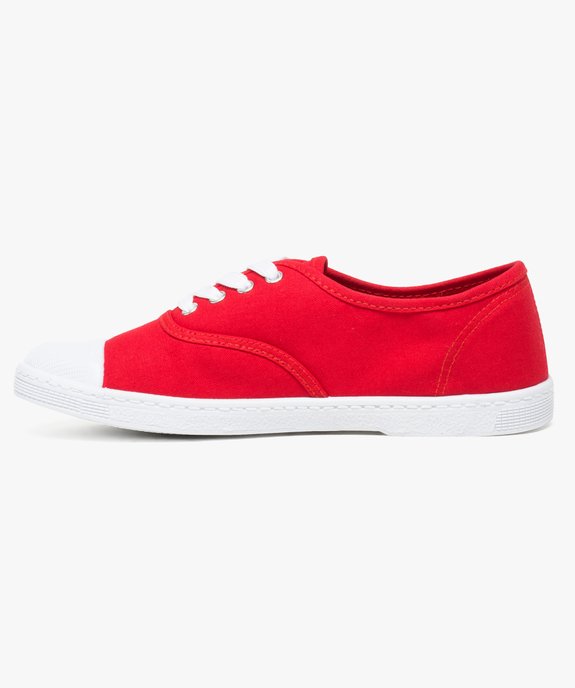 Baskets en toile avec lacets et bout renforcé femme vue3 - VALENTINA BALDA - GEMO