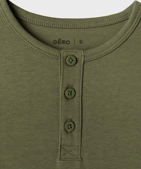 Tee-shirt manches longues en coton résistant garçon vue2 - GEMO 4G GARCON - GEMO