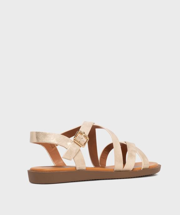 Sandales plates à brides scintillantes femme - Valentina Baldano vue4 - VALENTINA BALDA - GEMO