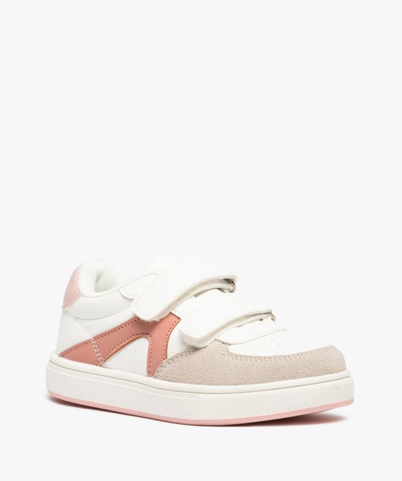 Baskets fille à scratch style retro détails colorés  vue2 - GEMO (ENFANT) - GEMO