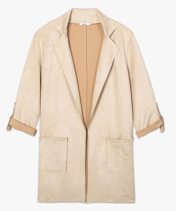 Veste femme peau de pêche vue4 - GEMO(FEMME PAP) - GEMO