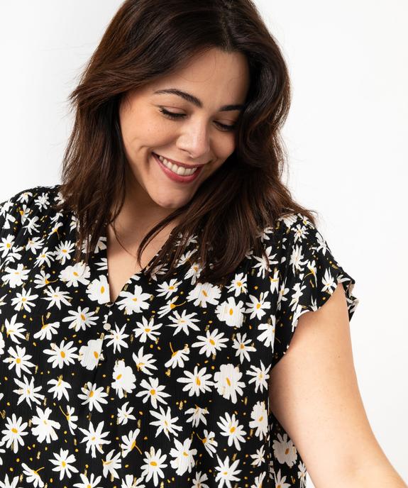 Blouse imprimée à manches courtes femme grande taille vue2 - GEMO (G TAILLE) - GEMO