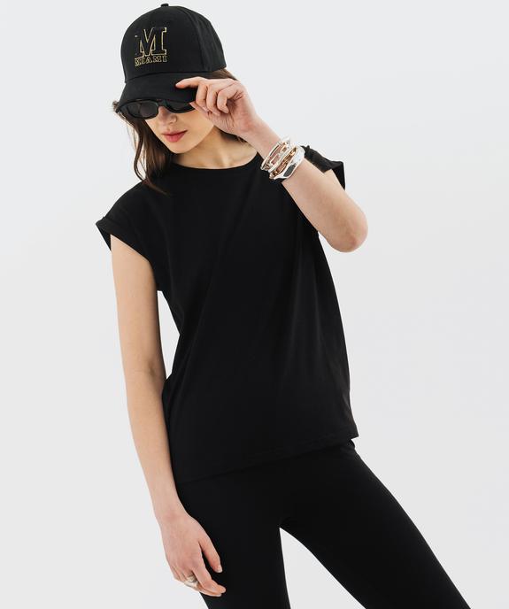 Tee-shirt à manches courtes et col rond femme vue10 - GEMO(FEMME PAP) - GEMO