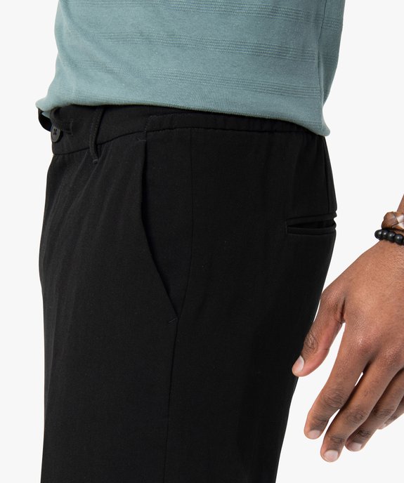Pantalon homme en toile stretch avec taille élastiquée vue5 - GEMO (HOMME) - GEMO