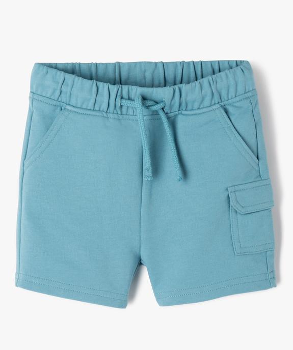 Bermuda en maille souple à poche cargo bébé garçon vue1 - GEMO(BEBE DEBT) - GEMO