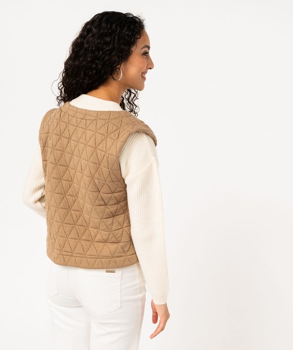 Gilet sans manches en matière matelassée femme vue3 - GEMO(FEMME PAP) - GEMO