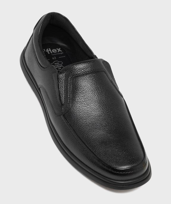 Mocassin slip-on confort dessus cuir homme - G'Flex vue5 - G'FLEX - GEMO