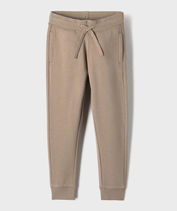 Pantalon de jogging molletonné avec ceinture ajustable garçon vue1 - GEMO 4G GARCON - GEMO