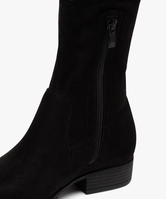 Bottes fille unies en suédine avec tige souple vue6 - GEMO (ENFANT) - GEMO